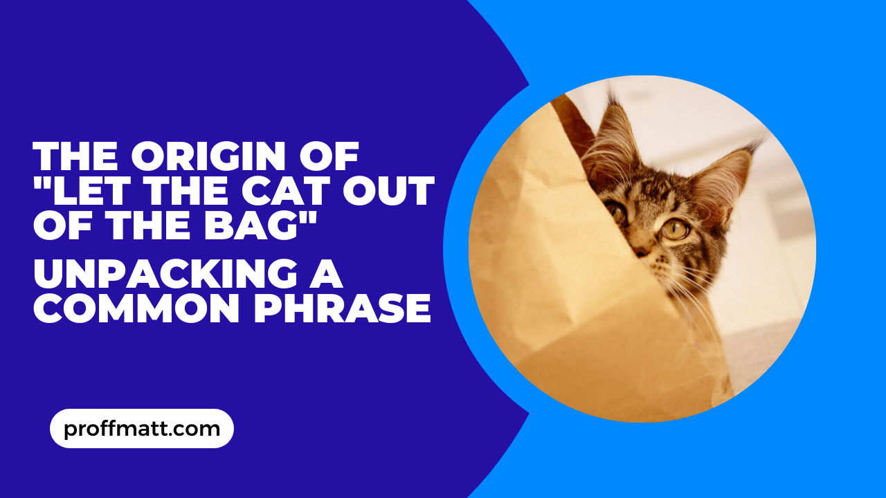 The Origin of "Let the Cat out of the Bag": Unpacking a Common Phrase