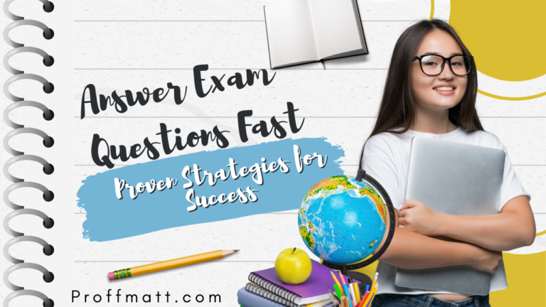 Answer Exam Questions Fast: Proven Strategies for Success