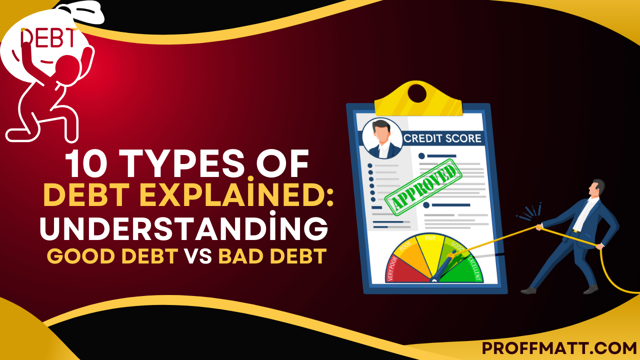 10 Types of Debt Explained: Understanding Good Debt vs Bad Debt